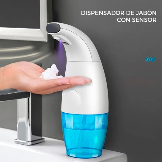 Dispensador de jabón con sensor.