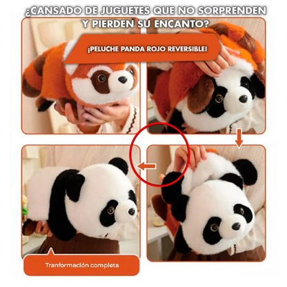 Peluche Panda rojo reversible